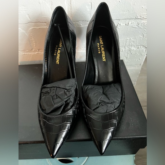 YSL Opyum 85 Croc embossed pump -36.5- new - Picture 7 of 12